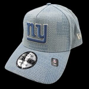 New York Giants Hat Logo Essentials Denim Stitch 9FORTY A-Frame Snapback Cap NEW
